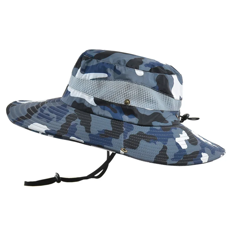 

9018 Outdoor Fisherman Hat Leisure Jungle Round Net Hat Mountaineering Fishing Camo Benny Hat