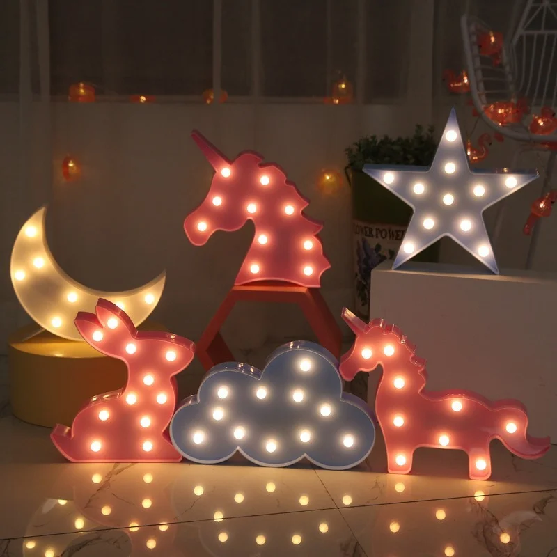 

3D LED Lamp Night Lights Star Moon Kids Bedroom Indoor Lighting Decor Lamp for Home Table Lamp Bedroom Night Light Creative Gift