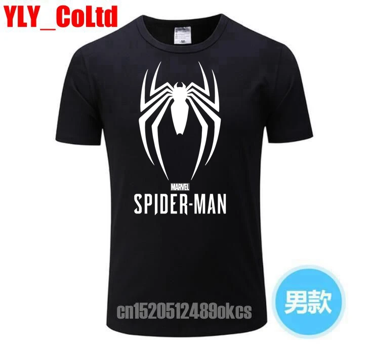 Бренд Marvel Человек паук видеоигра игровые мужские футболки крутая Мужская