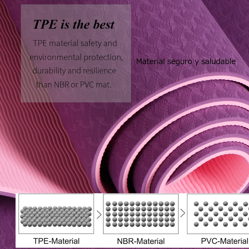 6 мм коврик для занятия йогой фитнесом Non Slip двойной Цвета безопасно Применение