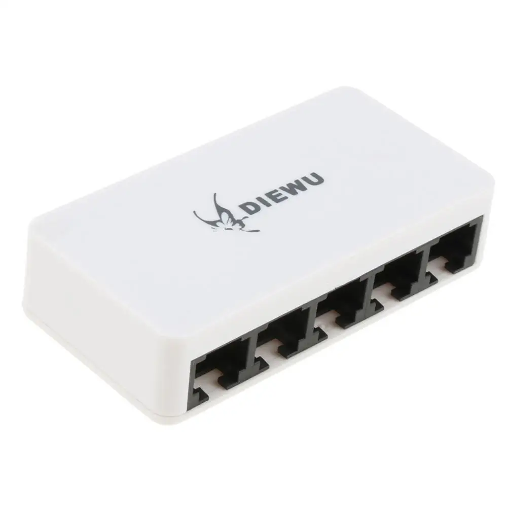 5 Порты Fast Ethernet RJ45 10/100 Мбит сетевой коммутатор концентратор для Mac Linux Xbox настольных ПК Портативный путешествия моноканальный центр