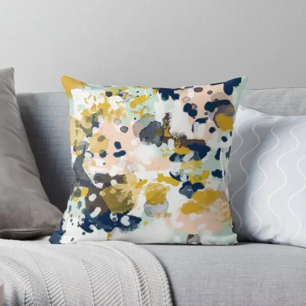 

Sloane - Abstract painting in free style Soft Throw Pillow Cover Print Pillow Case Waist Cushion Cover Pillows NOT Included