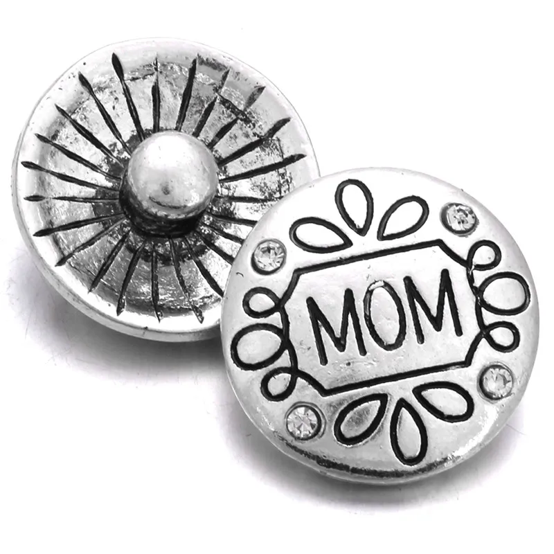 5 шт./лот металлическая кнопка 18 мм Мама собака для защелок браслетов ювелирных