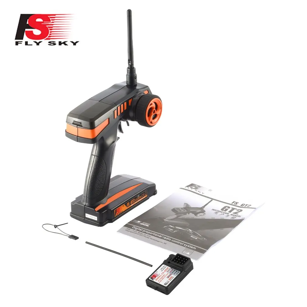 

Flysky FS-GT2 RC Transmitter With FS-GT3E Receiver 2.4G Radio Model Digital Transmitter For RC Car Boat