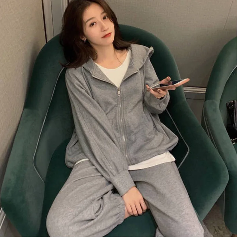 

Женский весенне-осенний спортивный костюм, модные толстовки и брюки, комплект из двух предметов, женские спортивные костюмы