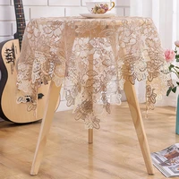 vintage lace table cloth round embroidery flower desktop table cover wedding tablecloth kitchen party christmas new year decor