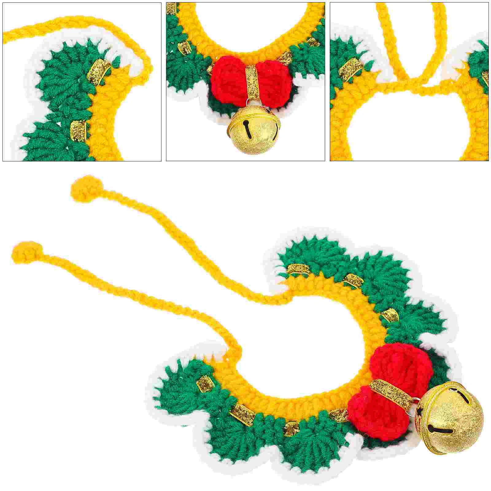 

1Pc Cat Knitted Collar Lovely Cat Collar Beautiful Pet Costume Accessory