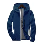 Ветровка мужская быстросохнущая с капюшоном, тонкая Водонепроницаемая ветровка на молнии, Ультралегкая, тонкая, 7XL, LM399, на лето