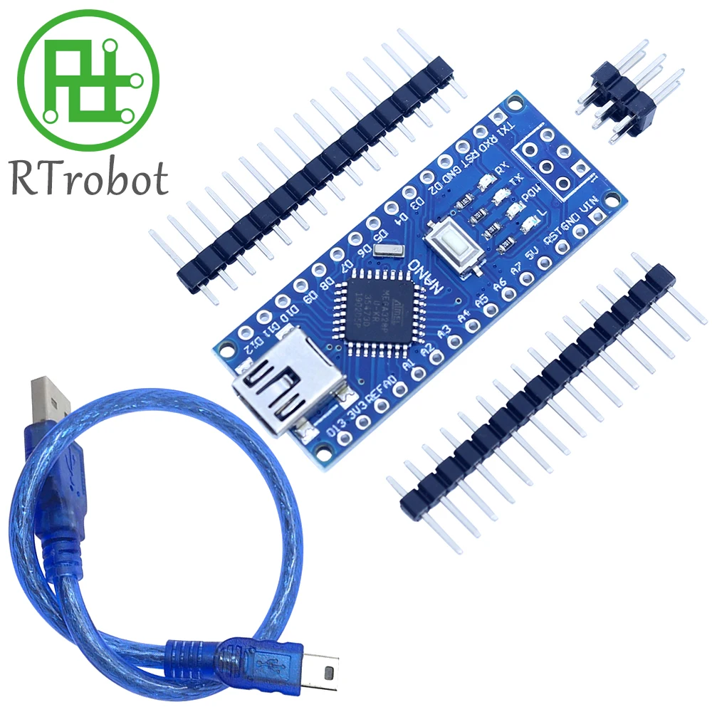 Atmega328 мини USB нано V3.0 ATmega328P CH340G 5V 16M микро контроллер доска 328P Nano 3 0 CH340|Аксессуары