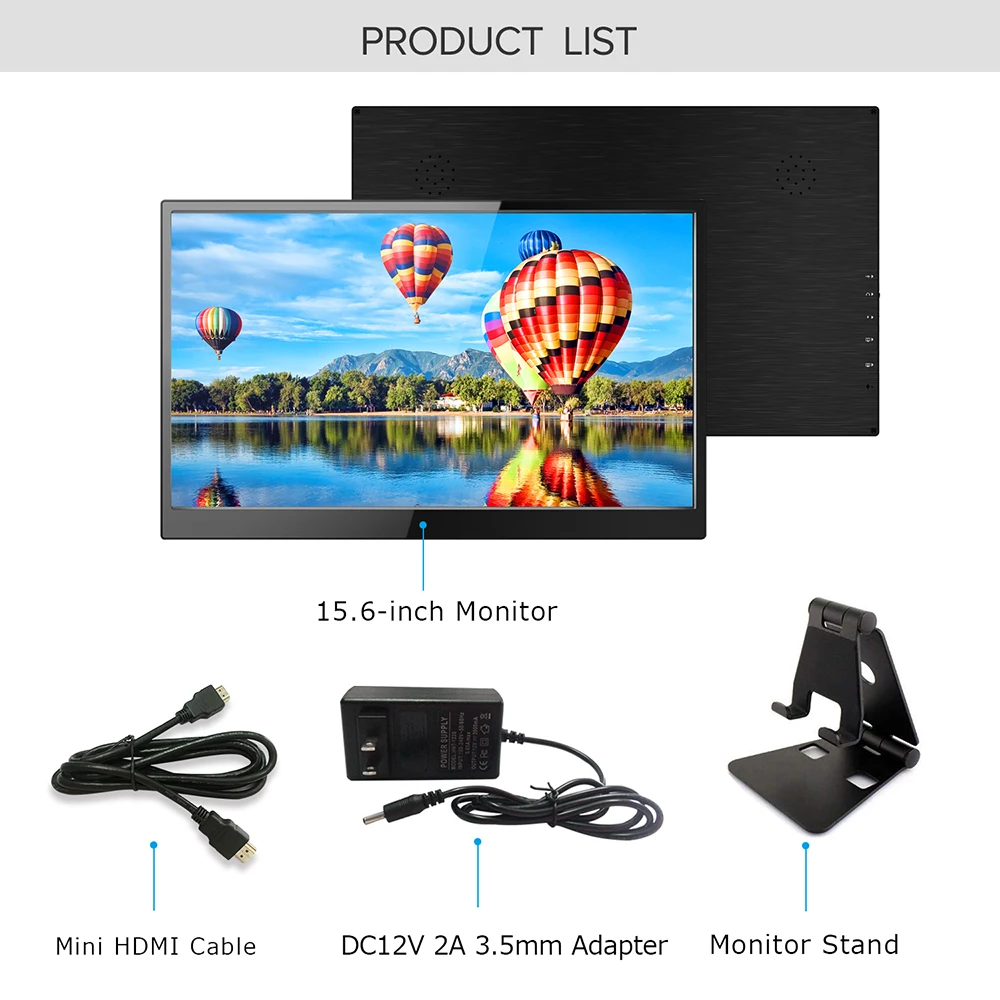 Монитор игровой UPERFECT 15 6 дюйма 3200 × 1800 портативный экран 16:9 HDR динамик для ноутбука