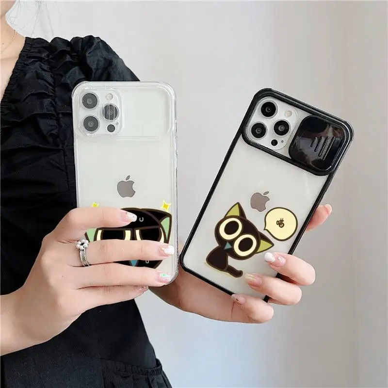 

Lovely Luo Xiaohei Phone Case For iPhone 7 8 11 12 X XS XR MINI Pro Max Plus Slide Camera Lens Protection