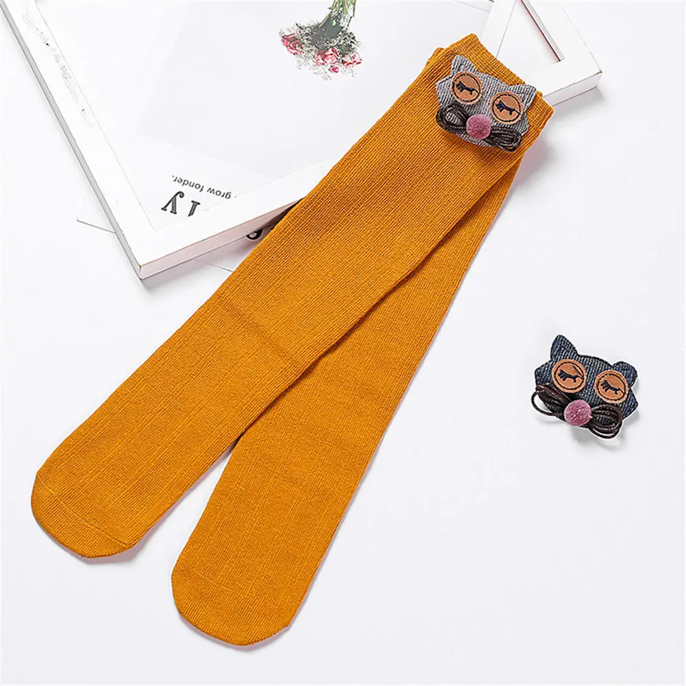 Гольфы для девочек 40 см Детские Зимние теплые дышащие хлопковые носки От 3 до 15