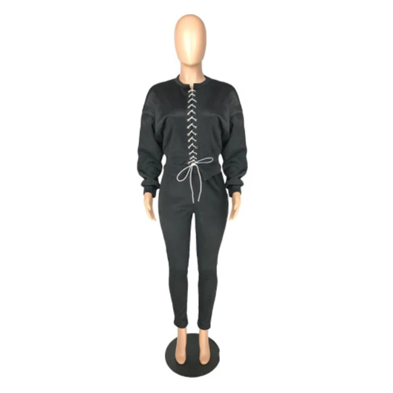 

Women Fall Clothing Long Sleeve Top and Pants Sweater Sets Sexy Two Piece Outfits Womens Tracksuit Set Wholesale Dropshipping
