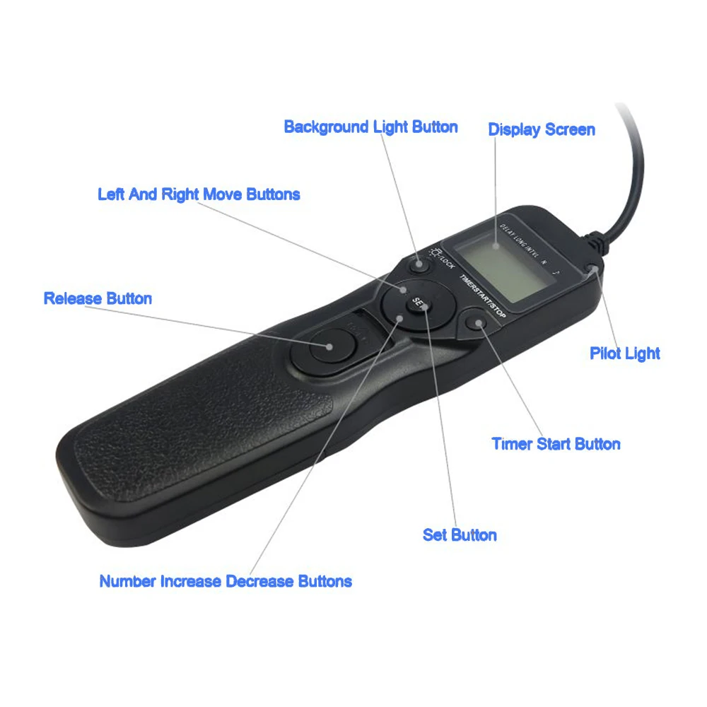 MC-DC2 LCD Timer Camera Remote Shutter For Nikon D3100 D5000 D7000 D90 D600 D610 D3200 D3300 D5100 D5200 D5300 Digital SLR | Электроника