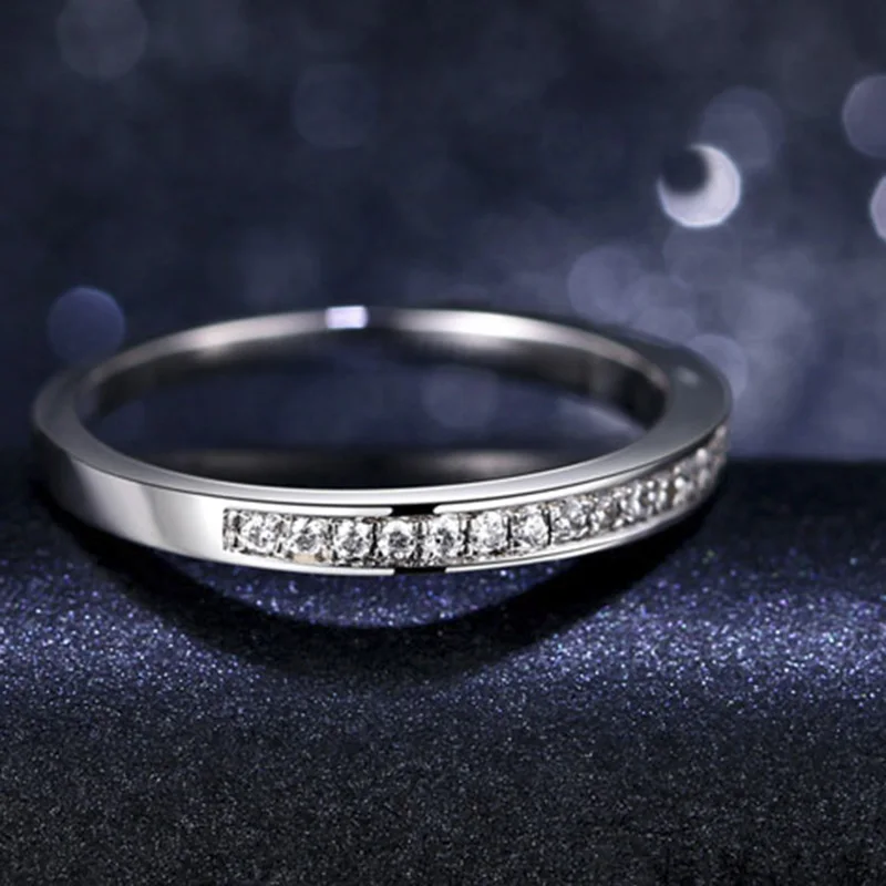 Classic Wedding Finger Ring stainless steel Rings with Zircon 5mm Width Fashion Jewelry | Украшения и аксессуары