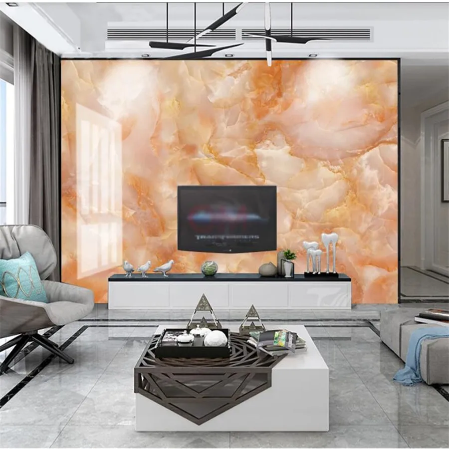 

Custom 3D wallpaper mural modern minimalist atmosphere jade slab living room background wall decoration painting wallpaper