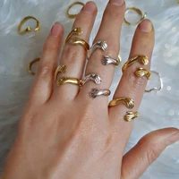 love hugging hand stackable rings for women men adjustable open cuff ring embrace ring couple rings vintage punk jewelry gifts