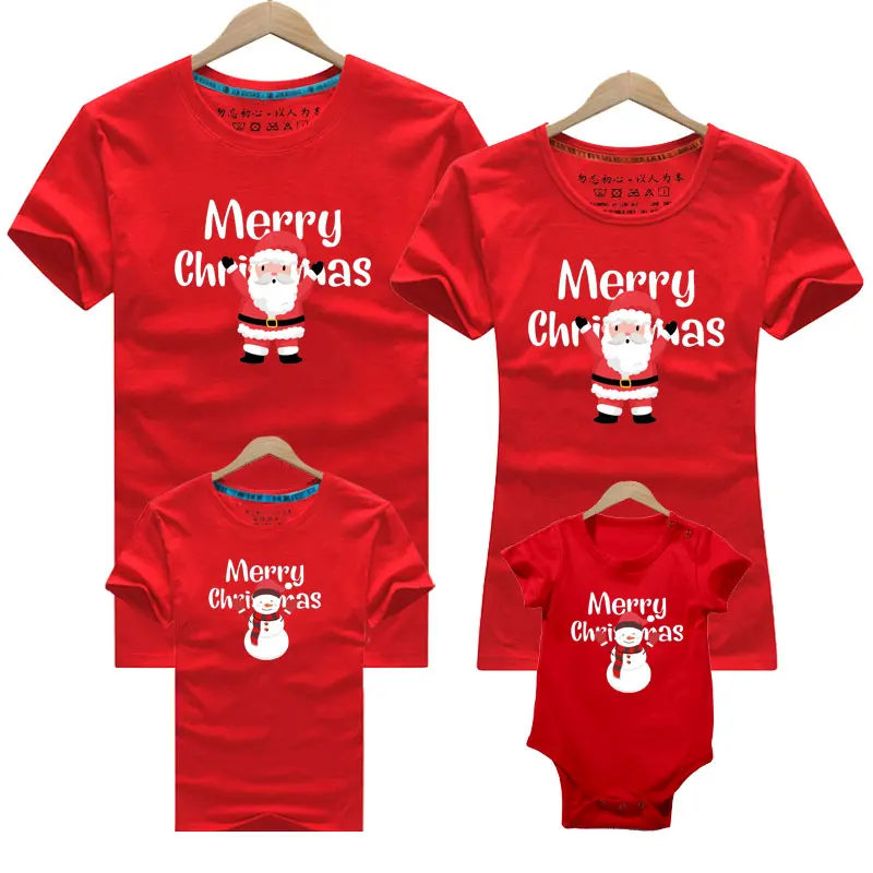 

New Year Family Christmas T-Shirts Merry Christmas Family Shirts Mommy and Me T-Shirt Family Matching Christmas Printing Clothes