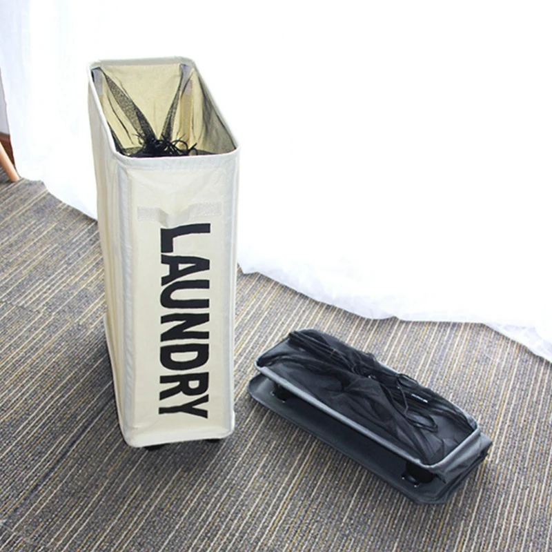 Оксфордская корзина для белья с колесами многофункциональная угловая тонкая