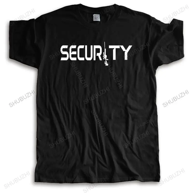 

ncotton many color tshirt men summer tees Security Rifle Handgun Guard Bigger Size Homme brand funny print T-shirt casual