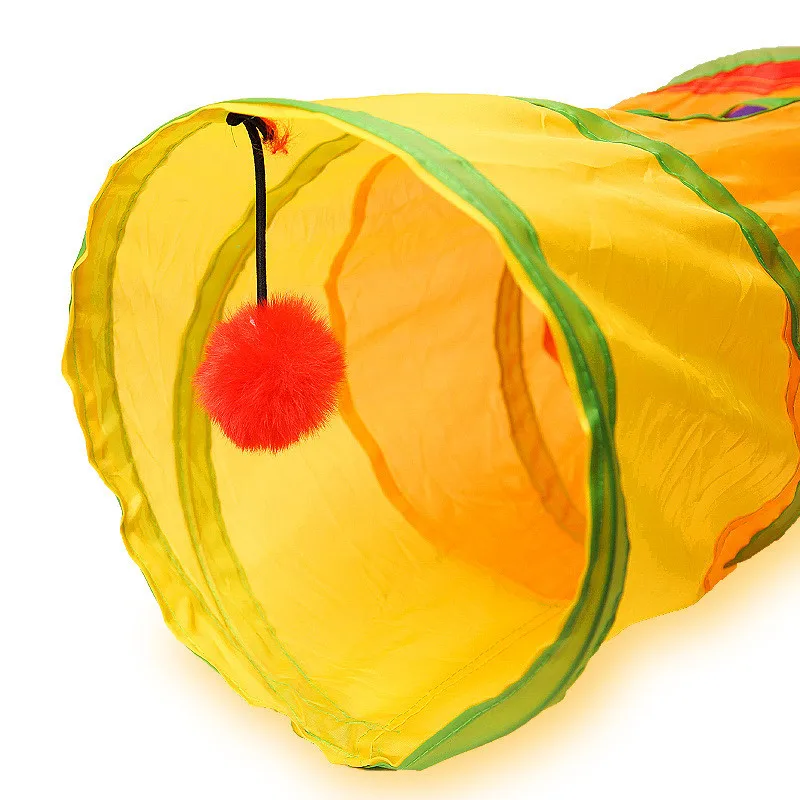 

Practical Cat Tunnel Pet Tube Collapsible Play Toy Indoor Outdoor Kitty Puppy Toys for Puzzle Exercising Hiding Training