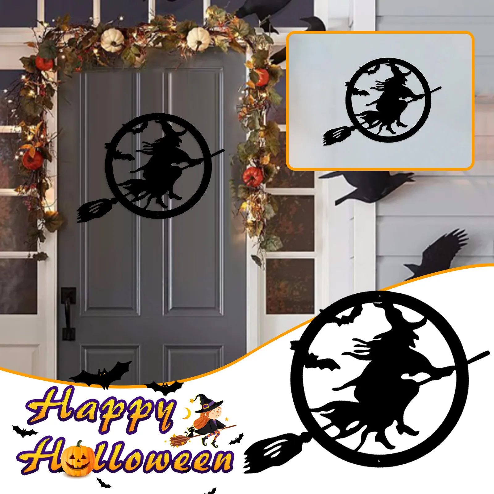 Halloween Witch Door Decorations