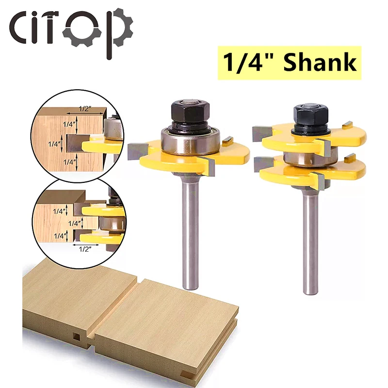Фрезы ЧПУ с хвостовиком 1/4 дюйма 2 шт.|Фреза| |