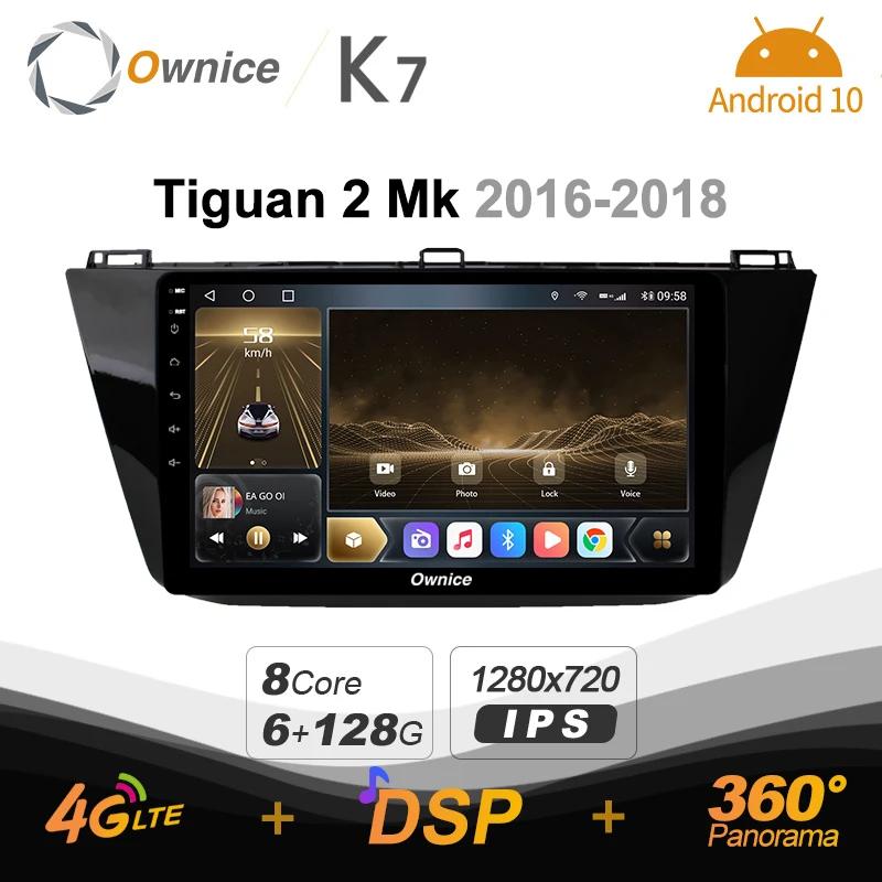 

Автомобильный радиоприемник K7 Ownice 6G + 128G Android 10,0 для Volkswagen Tiguan 2 2016-2018 мультимедийное аудио 4G LTE GPS Navi 360 BT 5,0 Carplay