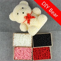 diy gift for valentines day foam bear mold luck dog mold artificial imitation pearls bear mold wedding home decoration