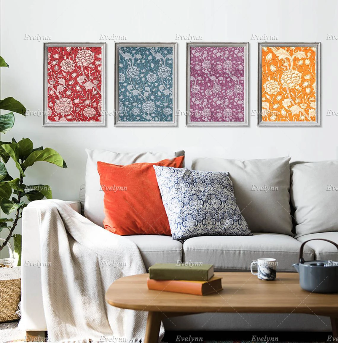 

Художественные принты Вильям Морриса, художественные принты с узором, ботанические принты, художественное оформление в стиле новой коллек...