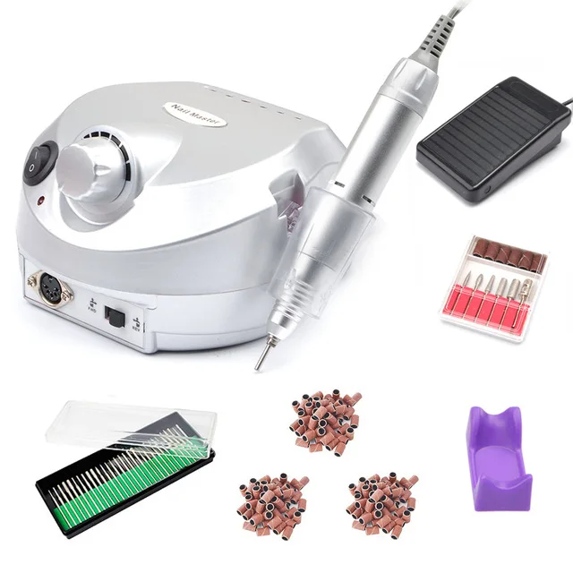 Электроприбор для маникюра и педикюра с фрезами маникюрная машинка набором фрез