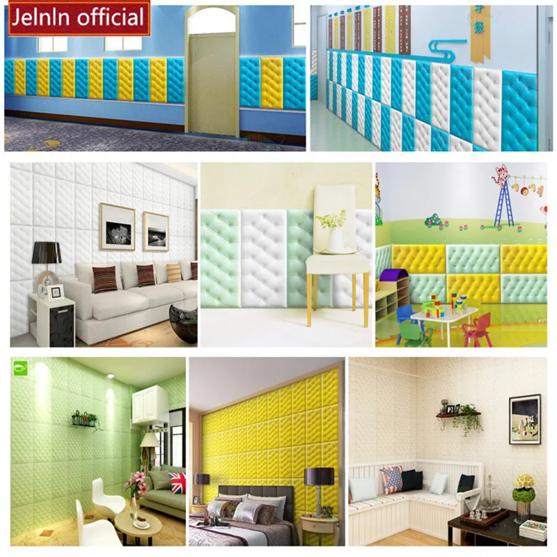 Настенные 3d стикеры из пены водонепроницаемые мягкие самоклеящиеся обои для