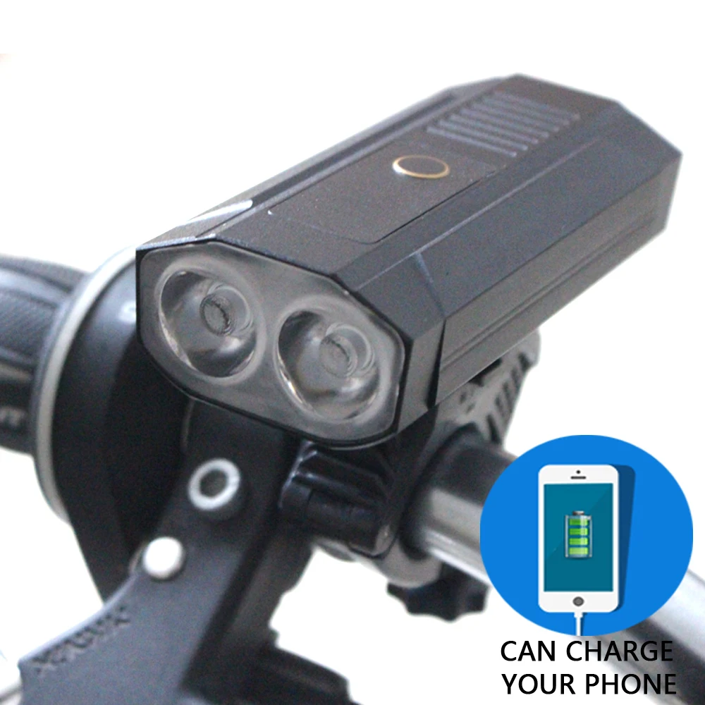 

5200mAh Bicycle Front Light USB Rechargeable Electric quantity display Headlight 2000 Lumens LED Bike Lamp Cycling FlashLight