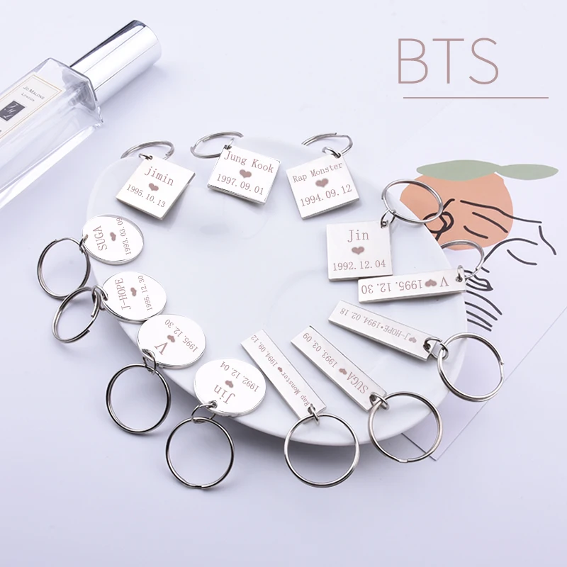 KPOP брелок Bangtan Boys Jimin JIN J-Hope Suga сплав индивидуальный подвесной унисекс | Украшения