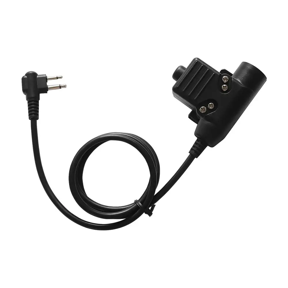 Tactical headset adapter U94 Ptt Airsoft military headset, suitable for Kenwood/Motorola 2/Motorola/ICOM/Midland/Phone