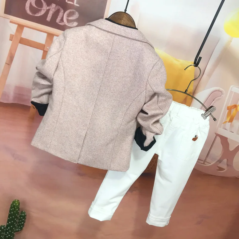 Модный блейзер для мальчиков куртка одежда с цветами детская выступлений на