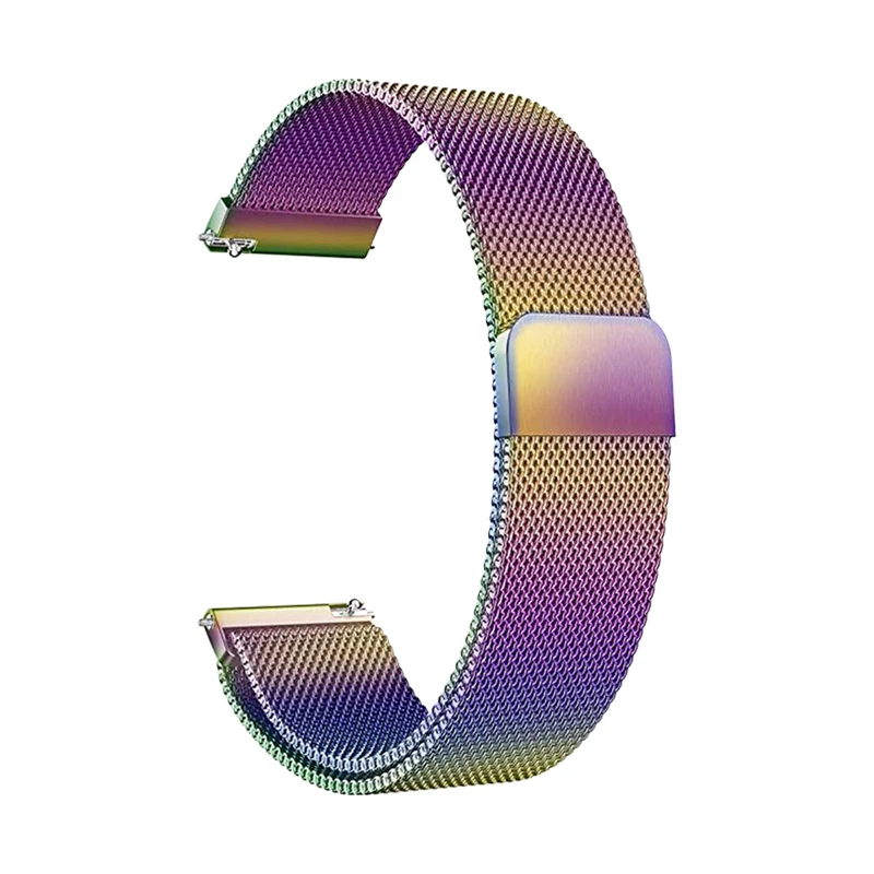 Rainbow color Миланский Браслет для samsung Galaxy 46 мм 42 мм gear s2/S3 сменный ремешок для Amazfit GTR/HONOR Magic WATCH 2 аксессуары - Цвет ремешка: Rainbow color