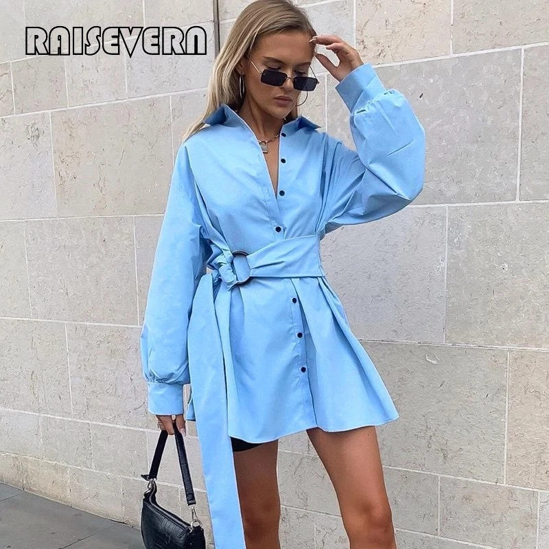 Новинка осени 2019 женская блузка рубашка платье на каждый день длинный рукав с