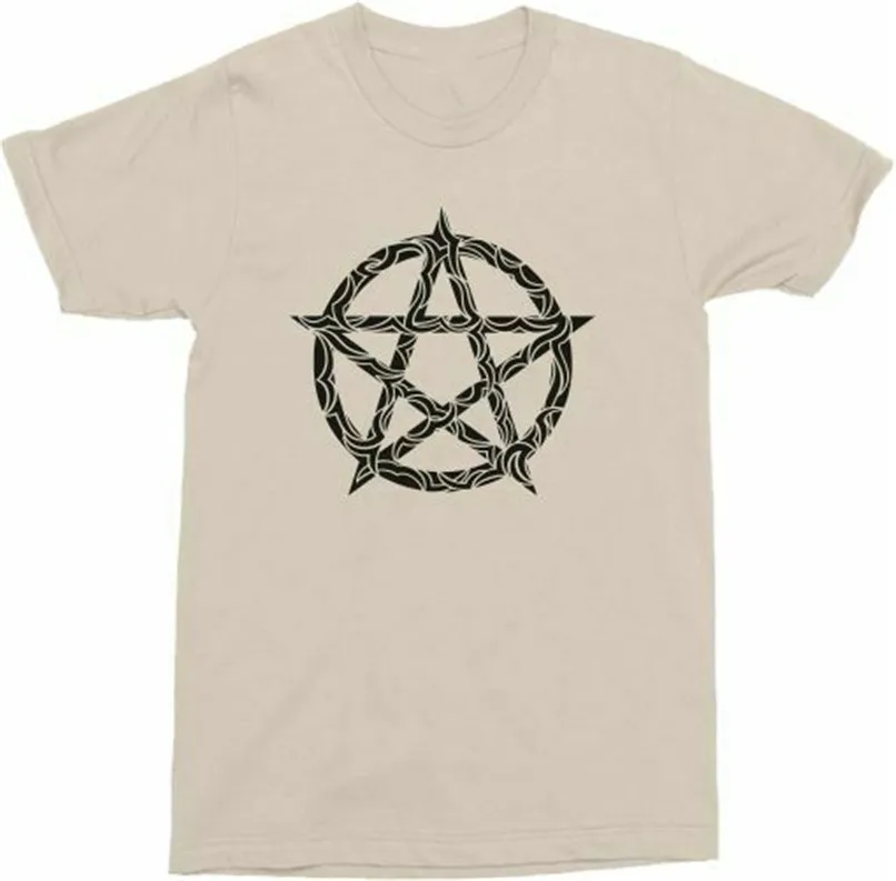 Футболка с пентаграммой готика панк магия Паган Wicca ведьма различные цвета