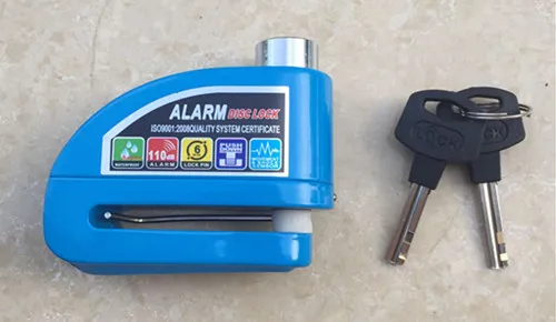 

Free Shipping Waterproof Motorcycle Alarm Lock Bike Lock Security Anti-theft Lock Moto Disc Brake Lock +bag+Reminder Rope