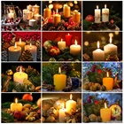 Алмазная 5D Вышивка в виде свечи EverShine, полноразмерная картина из страз сделай сам, пейзажная мозаика, домашний декор, подарок ручной работы