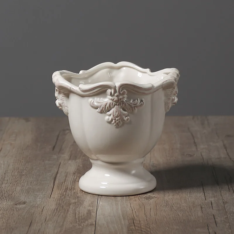 

Luxury Large Ceramic Vase Flowerpot Nordic Modern Art Flower Vase Living Room Decoration Household Flower Arrangement Container