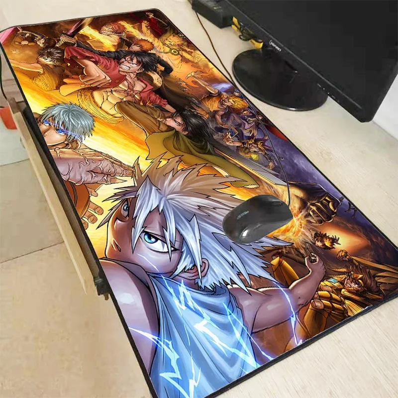 Mairuige 90x40 см большой коврик для мыши игровой скоростной большой замок края водонепроницаемый коврик для мыши цельный Наруто Япония Аниме PC подушка