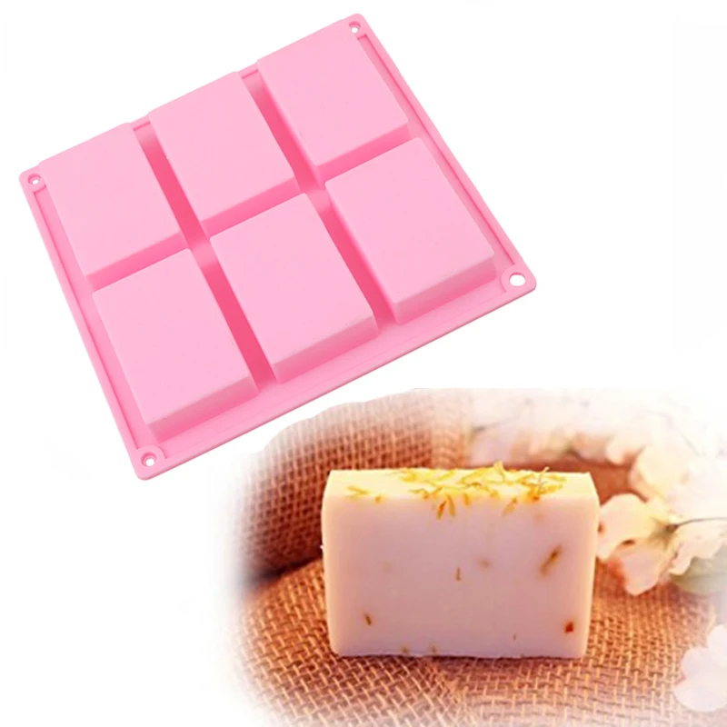 

6 пустотных прямоугольных квадратных стандартных цветов, форма для мыла, шоколада, печенья, украшения тортов, формы для выпечки помадки
