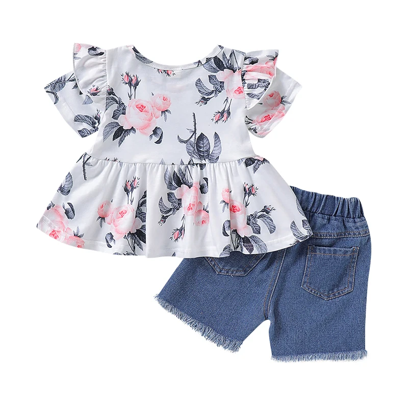 Летняя юбка пачка одежда Комплекты из 2 предметов комплекты детской одежды для