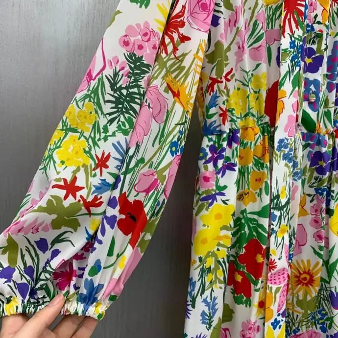 

High quality ZK01249 New Fashion Women 2021 spring Luxury famous Brand European Design party style Dress