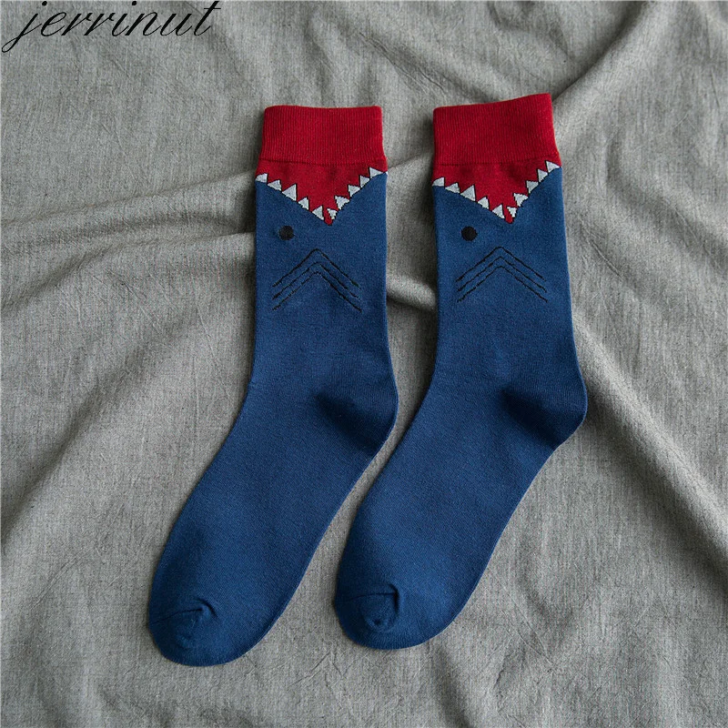 Jerrinut/Повседневные хлопковые носки унисекс с забавными рисунками; милые носки с принтом; модные теплые носки для скейтборда; сезон весна-осень; 1 пара