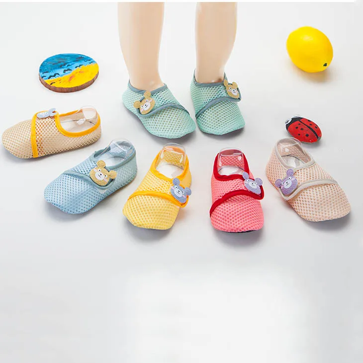 

Summer thin baby non-slip floor socks mesh breathable soft footwear girls baby toddler socks children mesh shoes