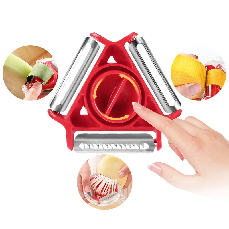 

1-2pc Magic Trio Peeler Set kitchen Peeler Slicer Shredder Peeler Multi Stainless Steel Blade Grater Kitchen Accessories Gadgets