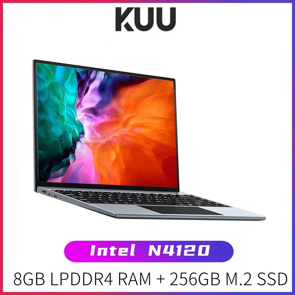 

KUU YoBook Pro ноутбуки металлические 13,5 дюймов 3K IPS отпечаток пальца Intel Celeron N4120 8G DDR4 RAM 256G SSD Win10 WiFi Type-C ноутбук